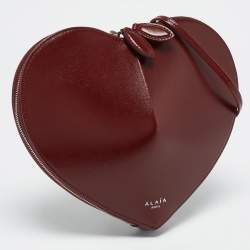 Pre Owned Alaia Red Leather Le Coeur Shoulder Bag