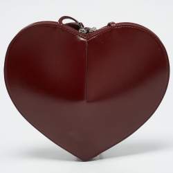 Pre Owned Alaia Red Leather Le Coeur Shoulder Bag