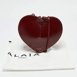 Pre Owned Alaia Red Leather Le Coeur Shoulder Bag
