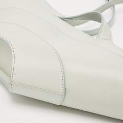 Alaia Light Blue Leather Small Khaimah Tote