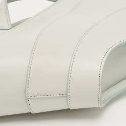 Alaia Light Blue Leather Small Khaimah Tote
