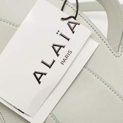 Alaia Light Blue Leather Small Khaimah Tote