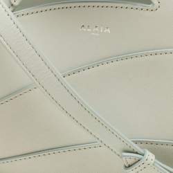 Alaia Light Blue Leather Small Khaimah Tote