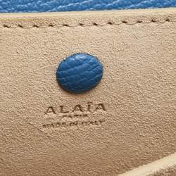 Alaia Blue Leather Small Le Papa Shoulder Bag
