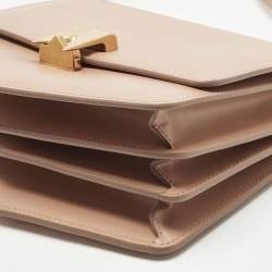 Pre Owned Alaia Beige Leather Large Le Papa Shoulder Bag