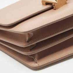 Pre Owned Alaia Beige Leather Large Le Papa Shoulder Bag