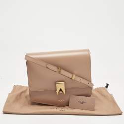 Pre Owned Alaia Beige Leather Large Le Papa Shoulder Bag