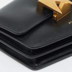 Pre Owned حقيبة كتف عُلَيَّا لُو بَابَا جلد سوداء صغيرة