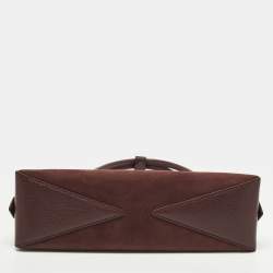 Pre Owned حقيبة كتف عُلاية لو تيكيل جلد وزخرف عنابي صغيرة