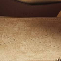 Pre Owned حقيبة كتف عُلاية لو تيكيل جلد وزخرف عنابي صغيرة