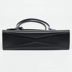 Pre Owned حقيبة يد علايا لوتيكل رفرف جلد أسود