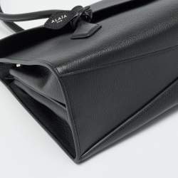 Pre Owned حقيبة يد علايا لوتيكل رفرف جلد أسود