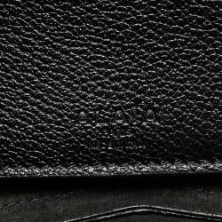 Pre Owned حقيبة يد علايا لوتيكل رفرف جلد أسود