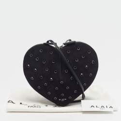 Pre Owned حقيبة كتف عُلَيَّة لو كوور شامواه سوداء مرصعة بالكريستال