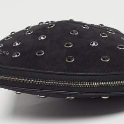 Pre Owned حقيبة كتف عُلَيَّة لو كوور شامواه سوداء مرصعة بالكريستال