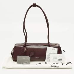 Pre Owned Alaia Le Teckel Medium Burgundy Leather Shoulder Bag