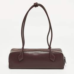 Pre Owned Alaia Le Teckel Medium Burgundy Leather Shoulder Bag