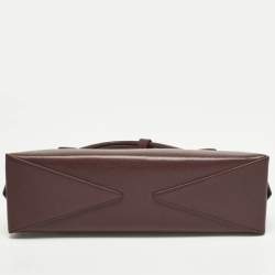 Pre Owned Alaia Le Teckel Medium Burgundy Leather Shoulder Bag