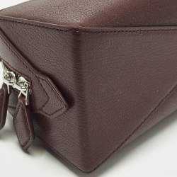 Pre Owned Alaia Le Teckel Medium Burgundy Leather Shoulder Bag