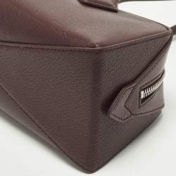 Pre Owned Alaia Le Teckel Medium Burgundy Leather Shoulder Bag