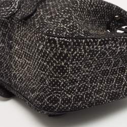 Alaia Black/Silver Small Rose Marie Bucket Bag