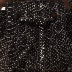 Alaia Black/Silver Small Rose Marie Bucket Bag