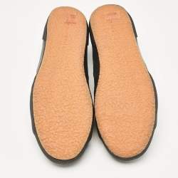 Pre Owned Alaia Black Croc Embossed Leather Superga Sneakers Size 40