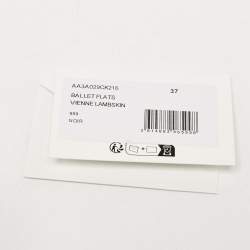 Pre Owned Alaia Black Perforated Leather Mary Jane Ballet Flats Size 37