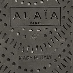 Alaia Black Patent Leather Criss Cross Ballet Flats Size 37