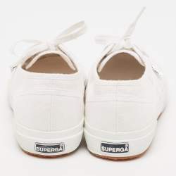 Pre Owned Alaia White Canvas Superga Sneakers Size 40