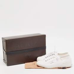 Pre Owned Alaia White Canvas Superga Sneakers Size 40