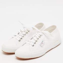 Pre Owned Alaia White Canvas Superga Sneakers Size 40
