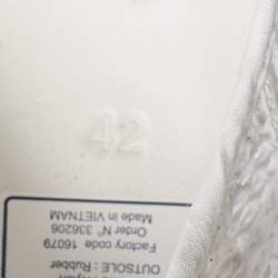 Alaia White Fishnet and Canvas Superga Sneakers Size 42
