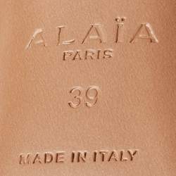 Alaia Black Patent Leather and Grosgrain Le Coeur Mules Size 39
