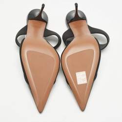 Alaia Black Patent Leather and Grosgrain Le Coeur Mules Size 39