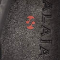 مملوكة مسبقًا حذاء رياضي علايا جلد بنقشة التمساح أسود بعنق منخفض مقاس 42