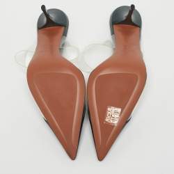 مملوكة مسبقًا Alaia Le Coeur Size 39 Green Patent Leather and PVC Mules