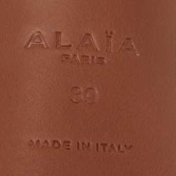 مملوكة مسبقًا Alaia Le Coeur Size 39 Green Patent Leather and PVC Mules