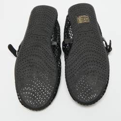 Pre Owned حذاء باليرينا علايا شبكي أحمر وجلد لامع مقاس 38