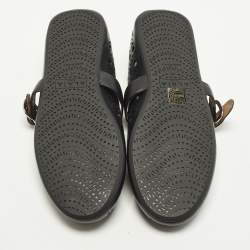 Pre Owned Alaia Vienne Size 41 Black Leather Ballet Flats