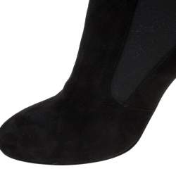 Pre Owned Alaia Black Suede Ankle Boots Size 39