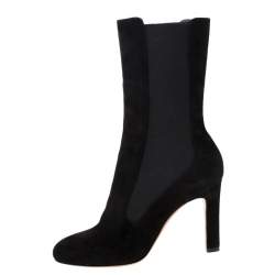 Pre Owned Alaia Black Suede Ankle Boots Size 39