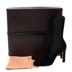 Pre Owned Alaia Black Suede Ankle Boots Size 39