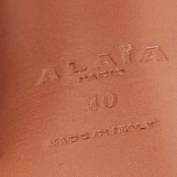 Pre Owned Alaia Burgundy Leather Ankle Boots Size 40