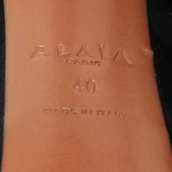 Pre Owned Alaia Black Suede and Leather Cut Out Ankle Boots Size 40