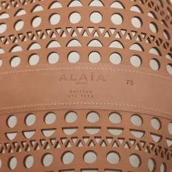 Alaia White Leather Vienne Corset Belt 75CM