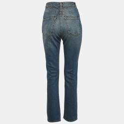 Alaia Blue Washed Denim Skinny Jeans S Waist 26"