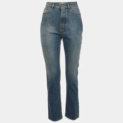 Alaia Blue Washed Denim Skinny Jeans S Waist 26"