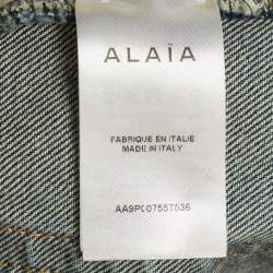 Alaia Blue Washed Denim Skinny Jeans S Waist 26"