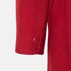 Alaia Red Wool Long Sleeve Jacket L